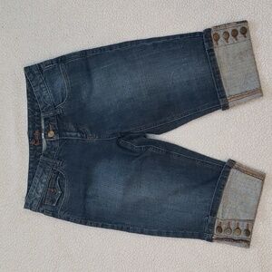 Cache denim knee length pants